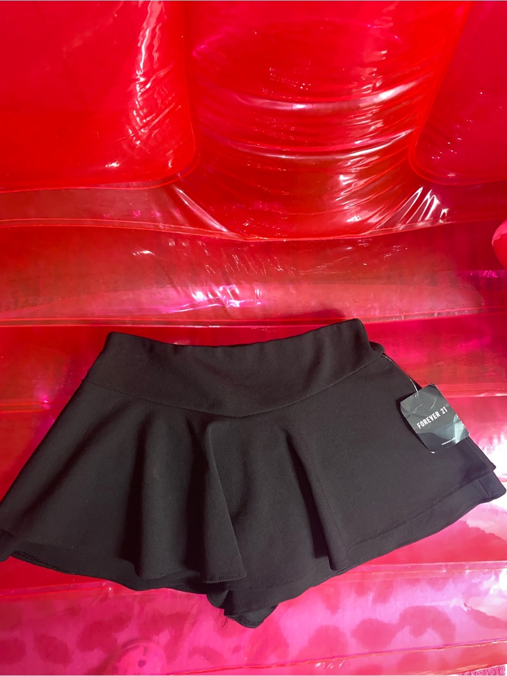Forever 21 Black Circle Skater Skort